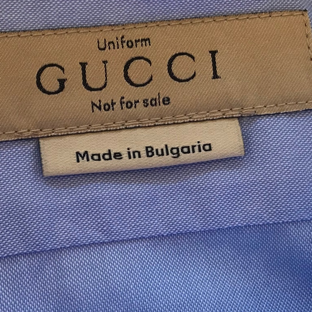 GUCCI UNIFORM OVERSIZED BOYFRIEND BUTTON DOWN SHIRT - Picture 6 of 11